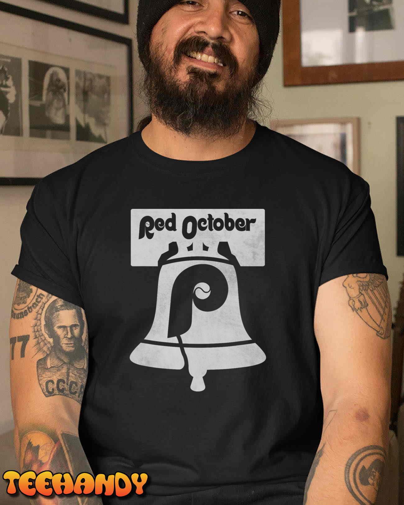 Retro Red October Philly Philadelphia Vintage Ring the bell T-Shirt