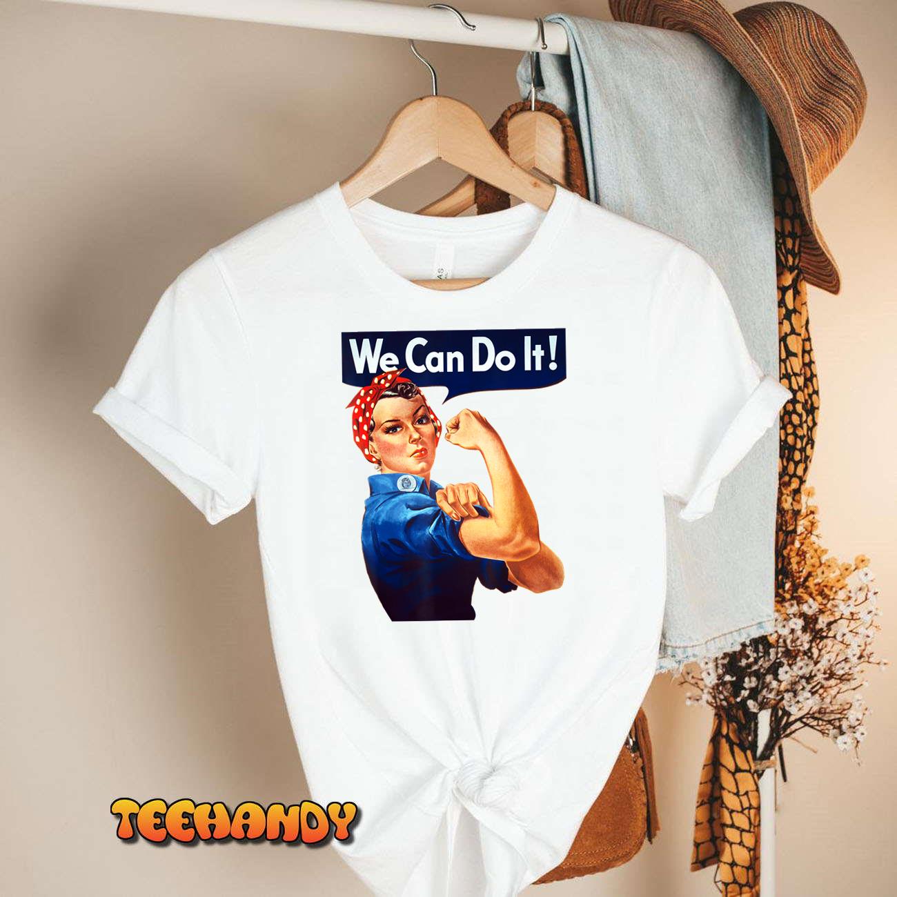 Rosie The Riveter Poster We Can Do It Feminist Retro Unisex T-Shirt