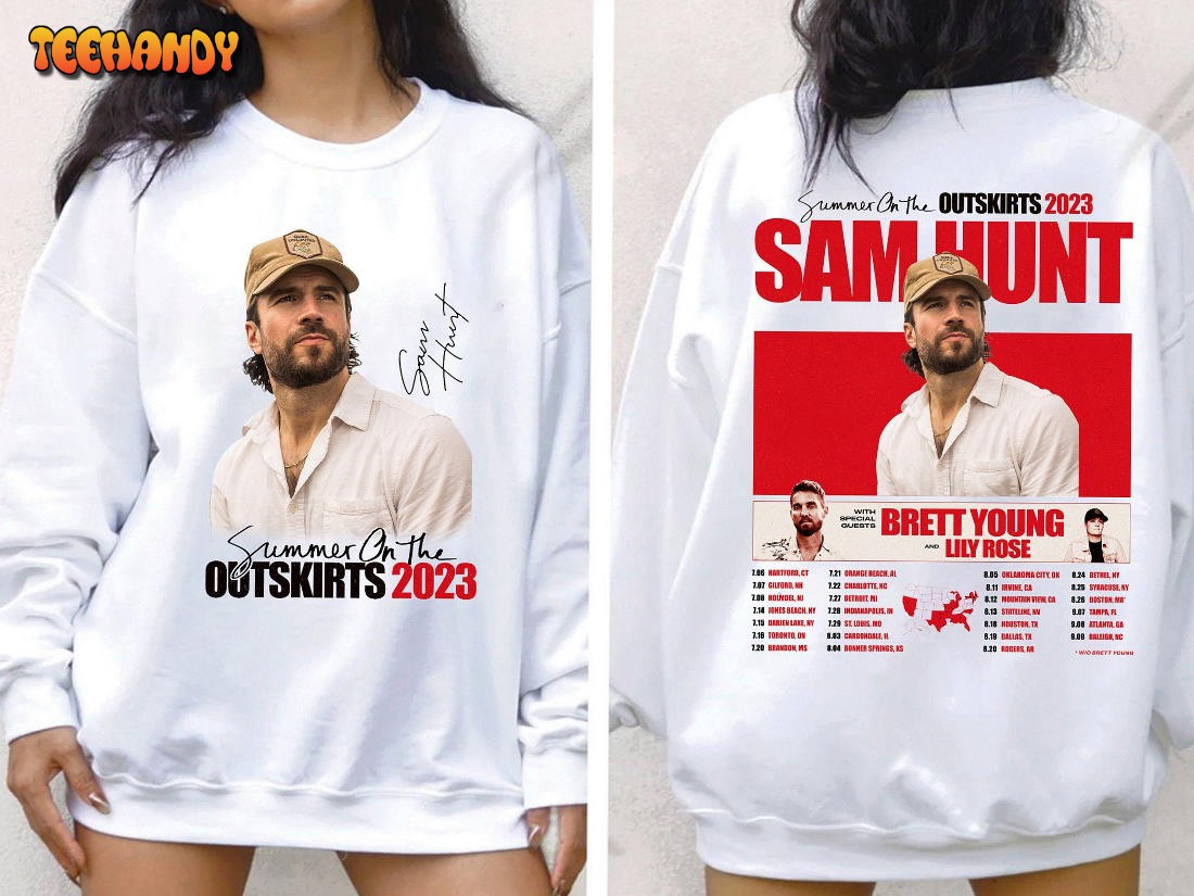 Sam Hunt Summer On The Outskirts 2023 Tour Shirt, 2023 Concert Shirt