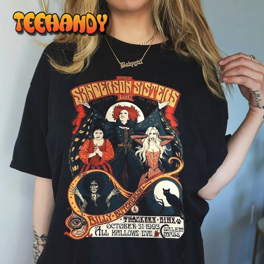 Sanderson Sisters Hocus Pocus Halloween Black Graphic T-Shirt