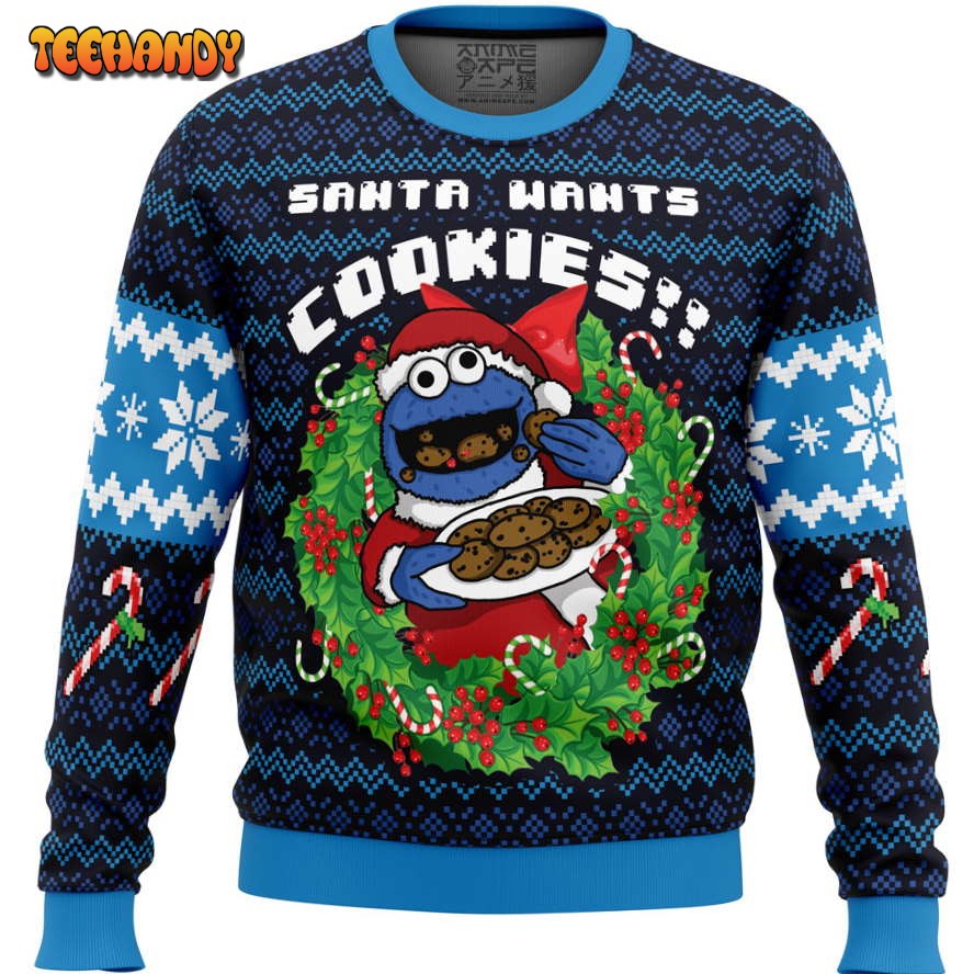 Santa’s Cookies Cookie Monster Ugly Christmas Sweater