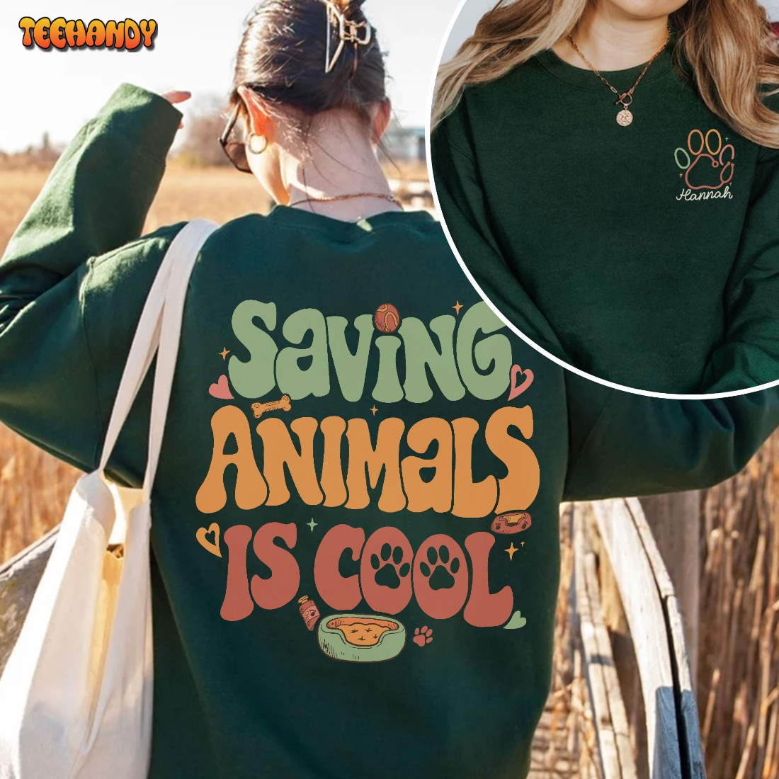 Saving Animals Is Cool Sweatshirt, Vet Tech T Shirt Sweashirt