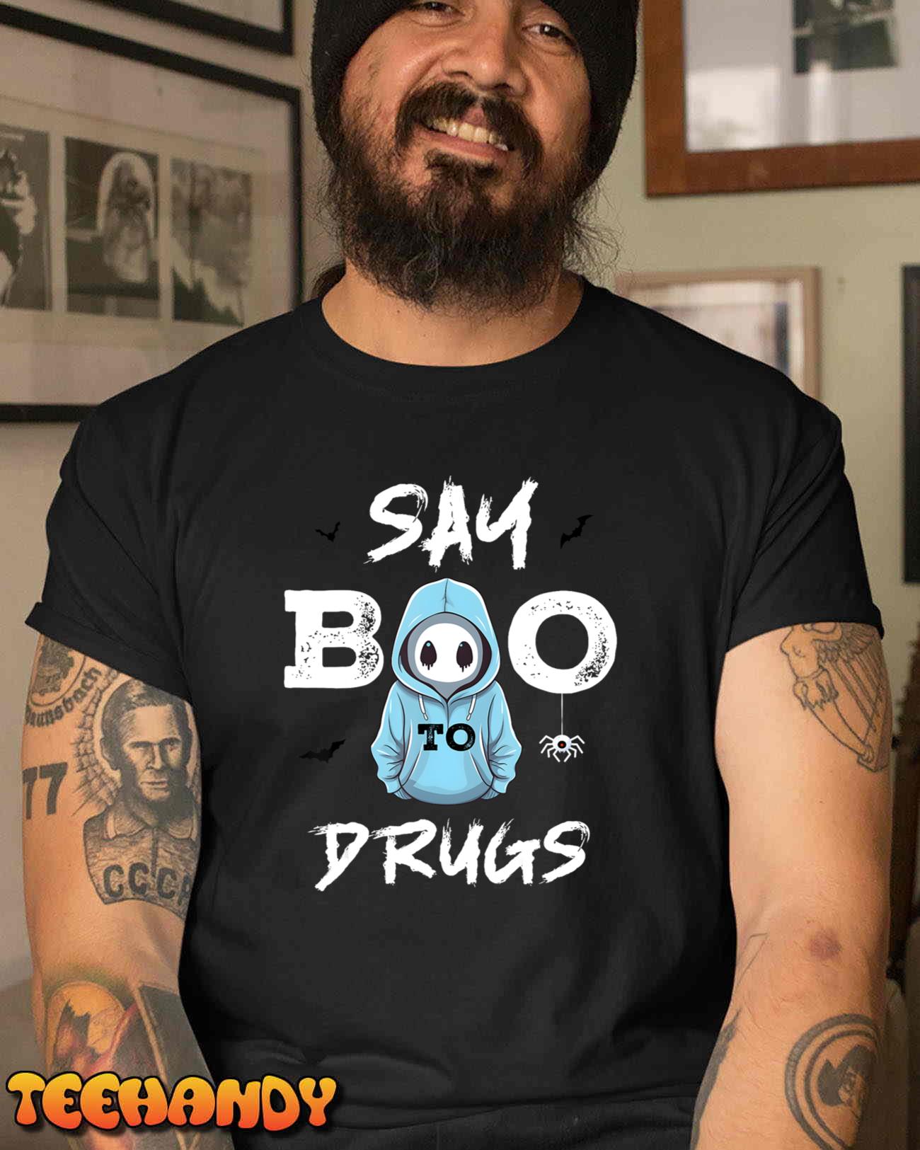 Say Boo To Drugs Funny Halloween Red Ribbon Week Awareness Sweashirt