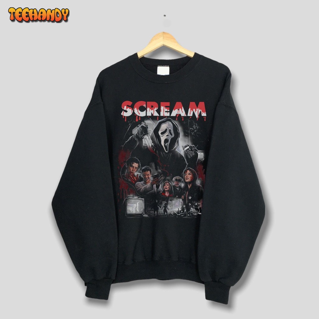 Scream Vintage Halloween Tshirt, Scream Movie Crewneck Sweatshirt