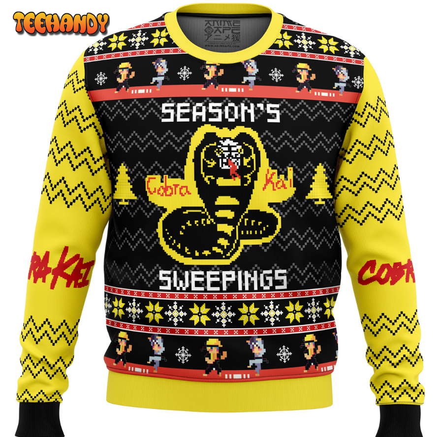 Season’s Sweepings Cobra Kai Ugly Christmas Sweater