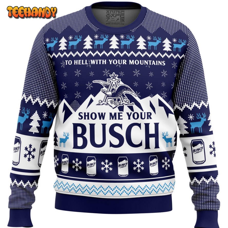 Show Me Your Busch Ugly Christmas Sweater