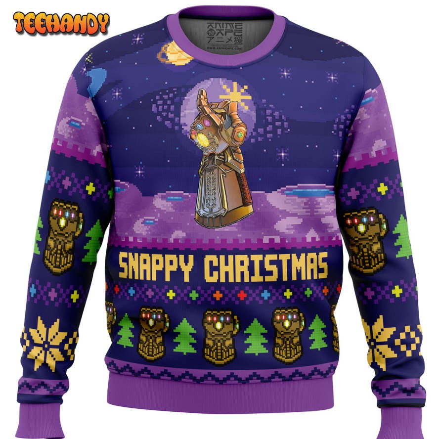 Snappy Christmas Infinity Gauntlet Marvel Ugly Christmas Sweater