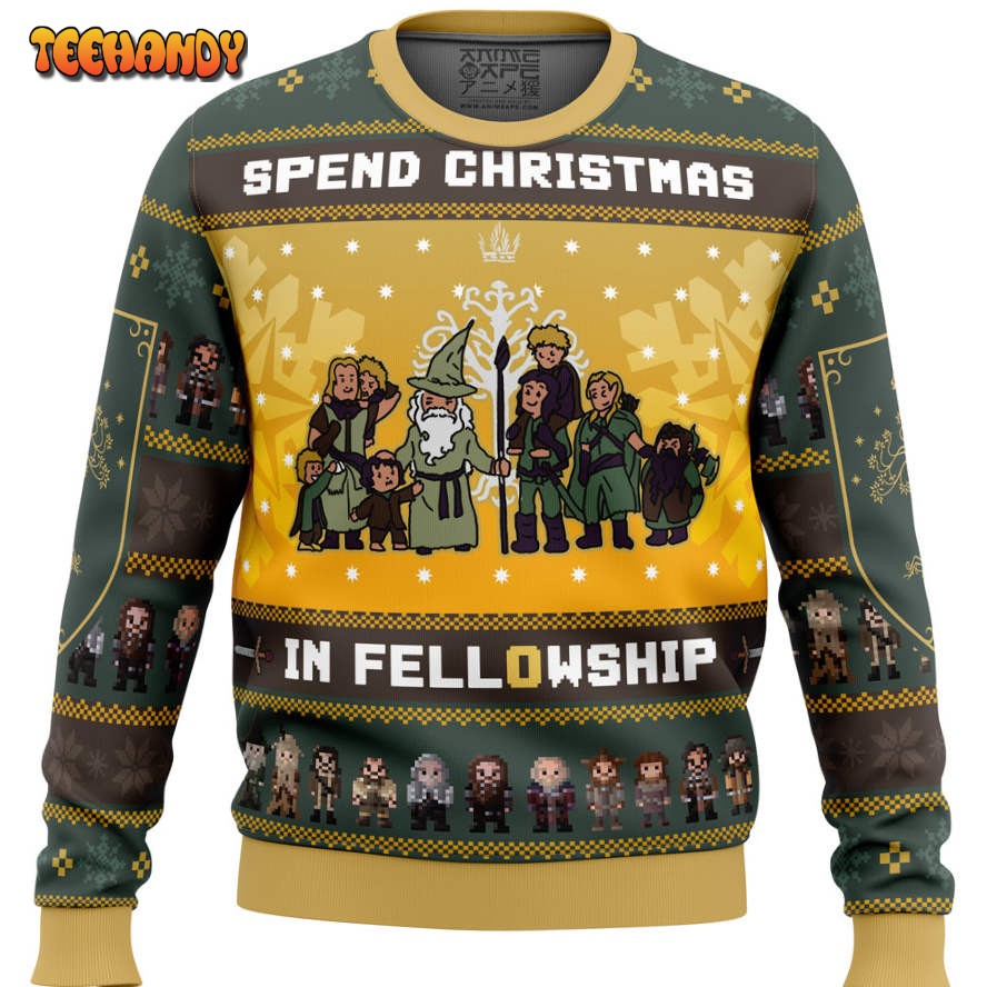 Spend Christmas in Fellowship The Lord of the Rings Ugly Christmas Sweater