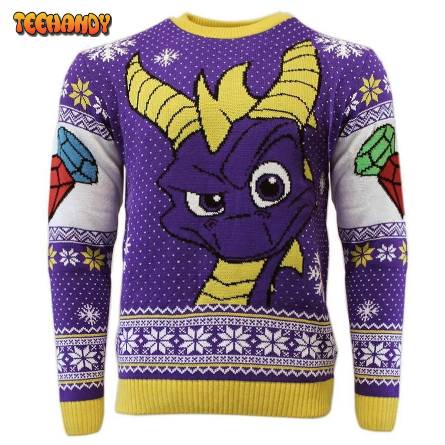 Spyro The Dragon For Unisex Ugly Christmas Sweater, Ugly Sweater