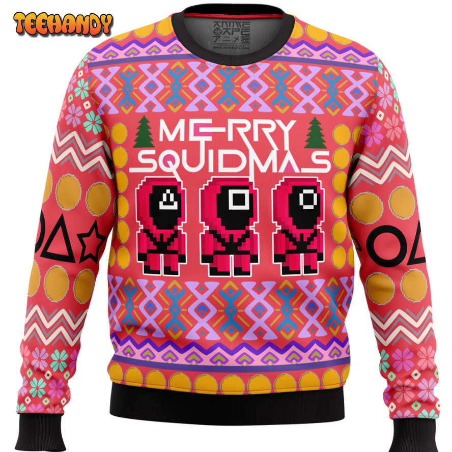 Squid Game Squidmas Ugly Christmas Sweater