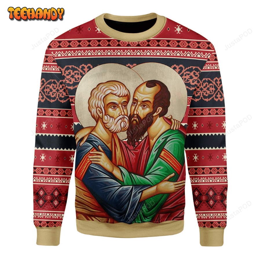 St. Apostles Peter And Paul Ugly Christmas Sweater, All Over Print Sweatshirt