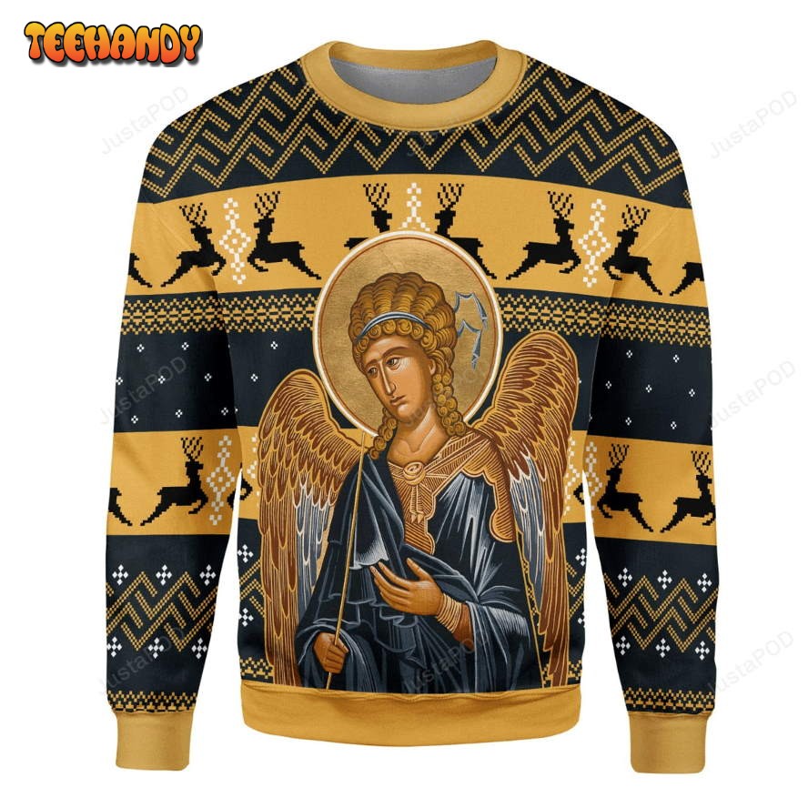 St. Archangel Gabriel Ugly Christmas Sweater, All Over Print Sweatshirt