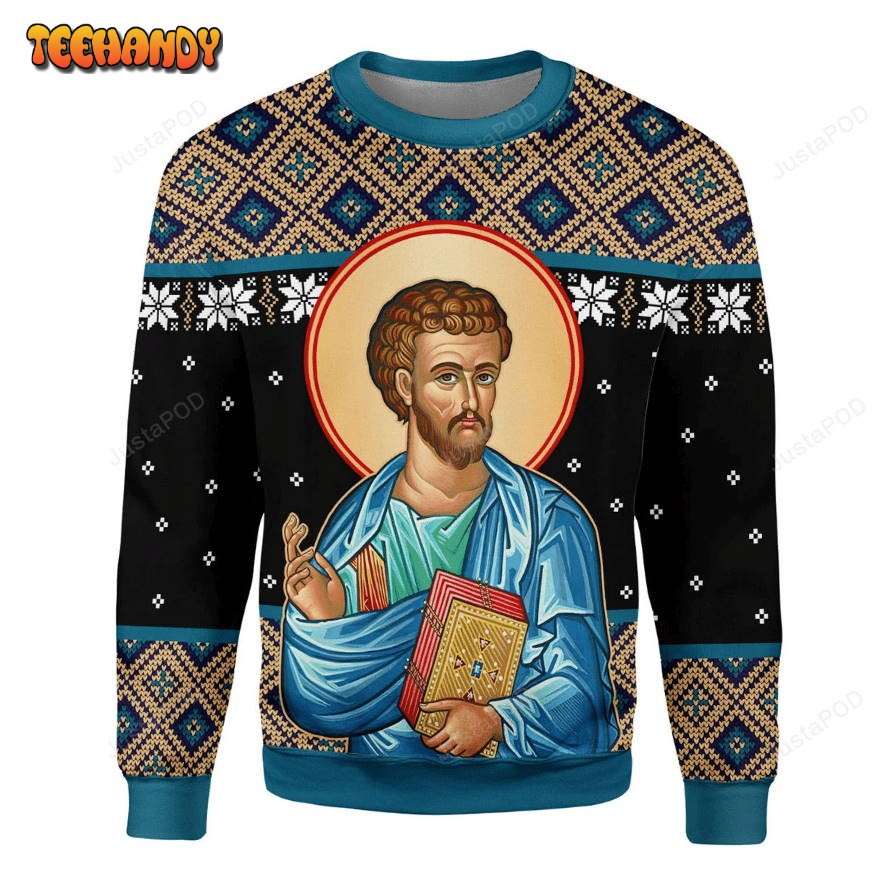 St. Luke Ugly Christmas Sweater, All Over Print Sweatshirt, Ugly Sweater