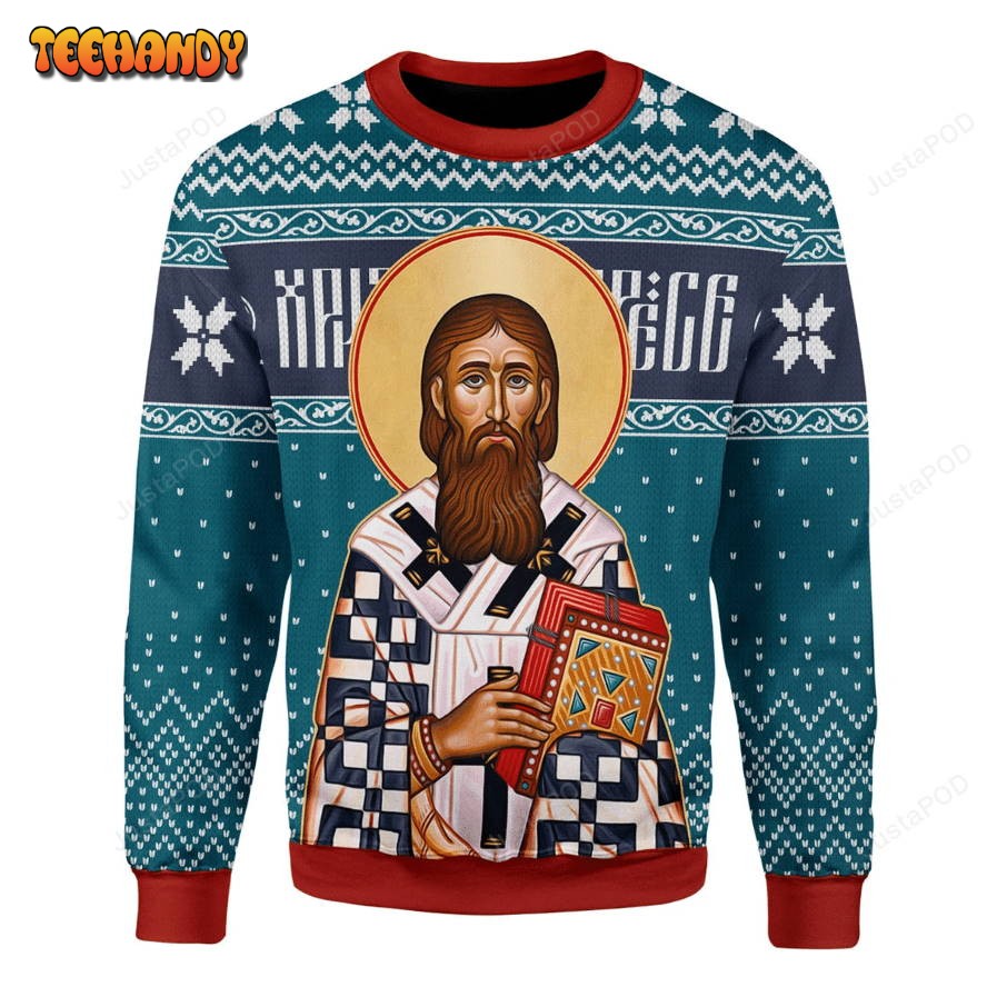 St. Sava Ugly Christmas Sweater, All Over Print Sweatshirt, Ugly Sweater