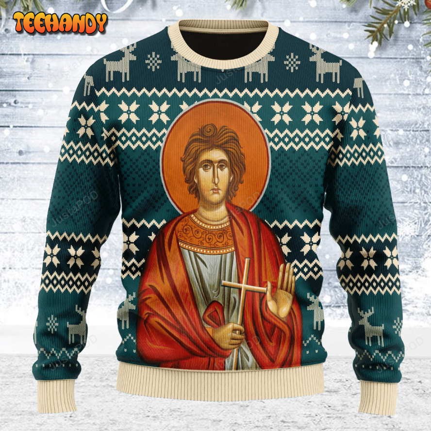 St. Trifun Ugly Christmas Sweater, All Over Print Sweatshirt, Ugly Sweater