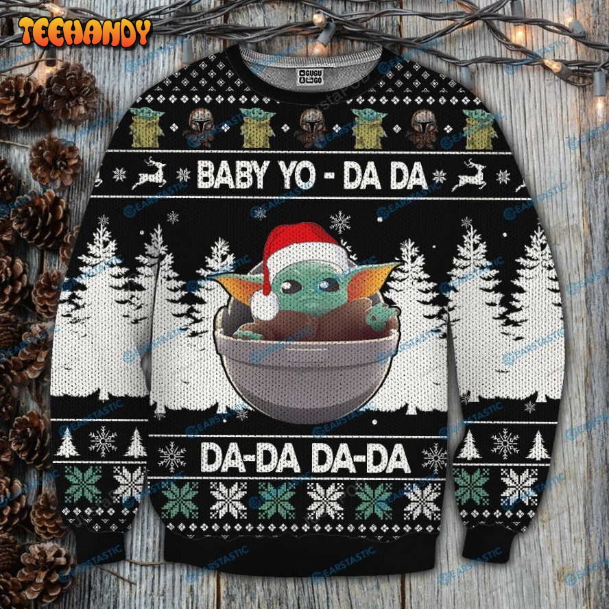 Star Wars Baby Yoda Da Da Da Ugly Christmas Sweater