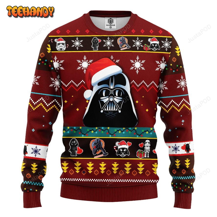 Star Wars Dark Vader Ugly Christmas Sweater Red, Ugly Sweater