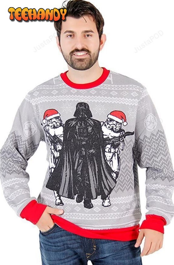 Star Wars Darth Vader And Stormtrooper Elves Ugly Sweater, Ugly Sweater