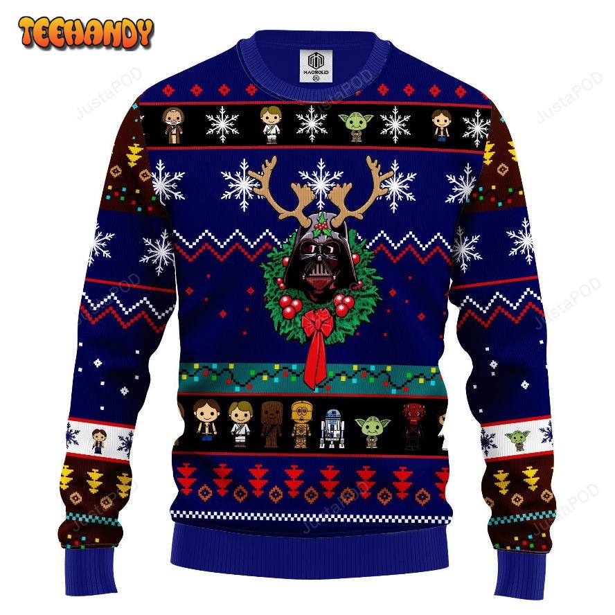 Star Wars Darth Vader Ugly Christmas Sweater Blue, Ugly Sweater