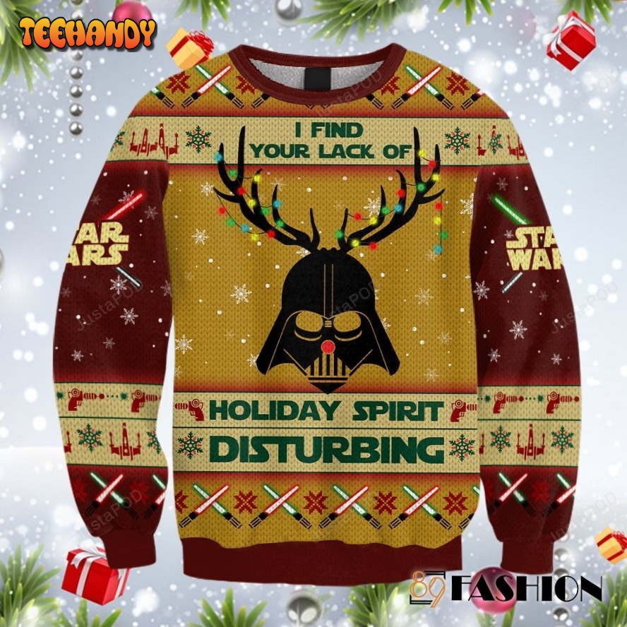 Star Wars I Find Your Lack Of Holiday Spirit Disturbing Ugly Christmas Sweater