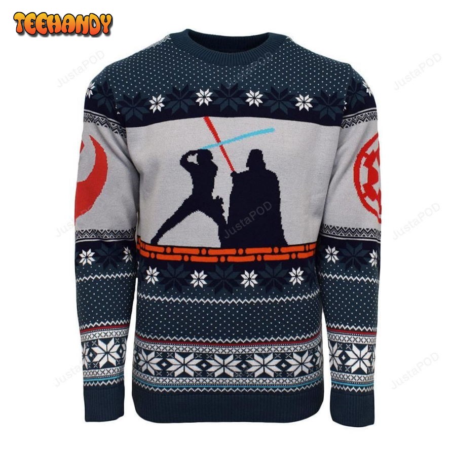 Star Wars Luke And Darth Ugly Christmas Sweater, All Over Print Sweatshirt