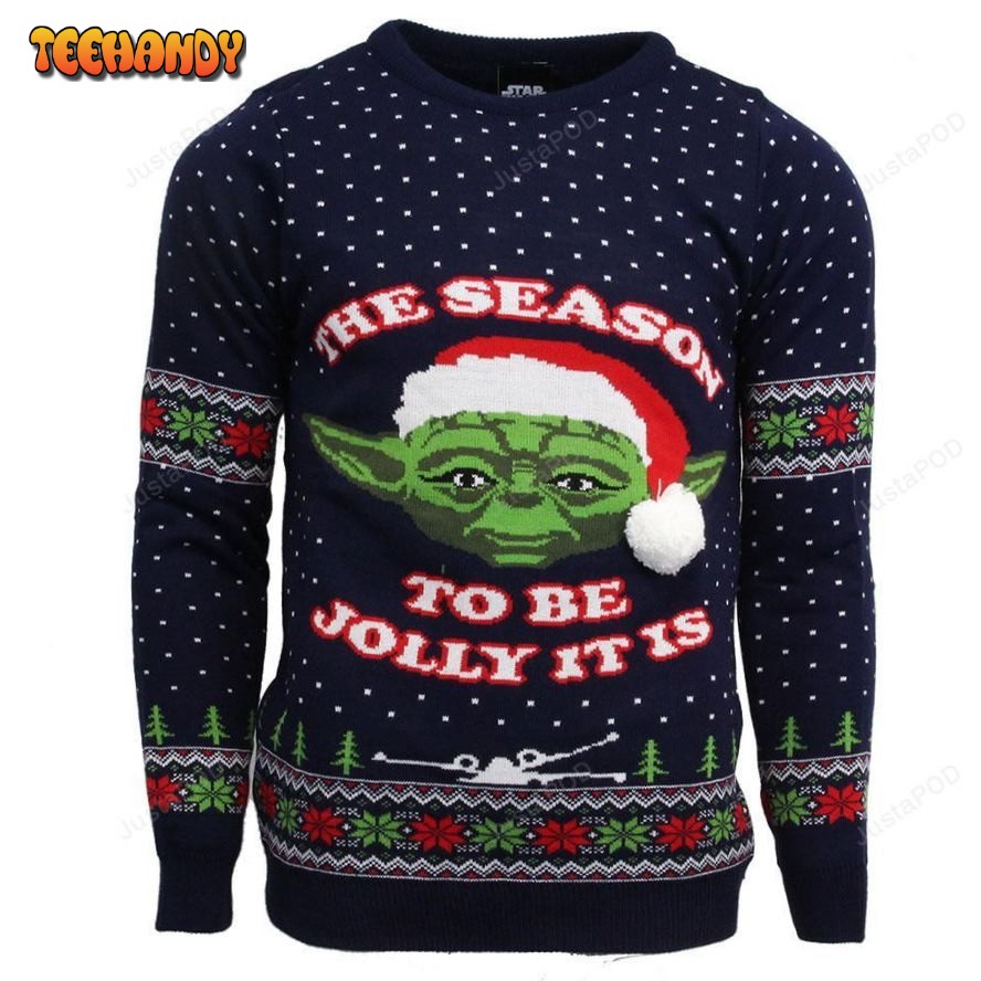 Star Wars Master Yoda The Season To Be Jolly It Is Ugly Christmas Sweater