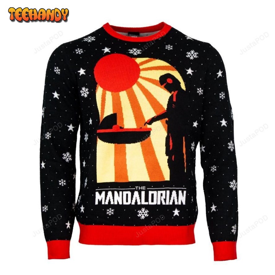 Star Wars The Mandalorian Christmas Ugly Sweater, Ugly Sweater