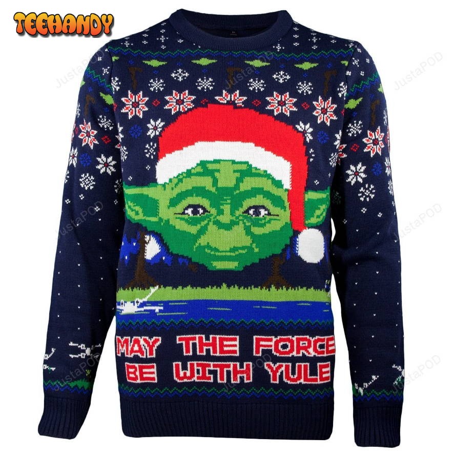 Star Wars Yoda Knitted Ugly Sweater, Ugly Sweater, Christmas Sweaters