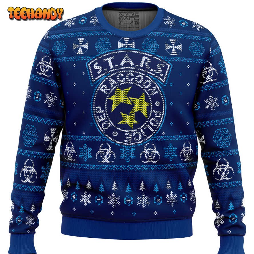 STARS Racoon City Police Resident Evil Ugly Christmas Sweater