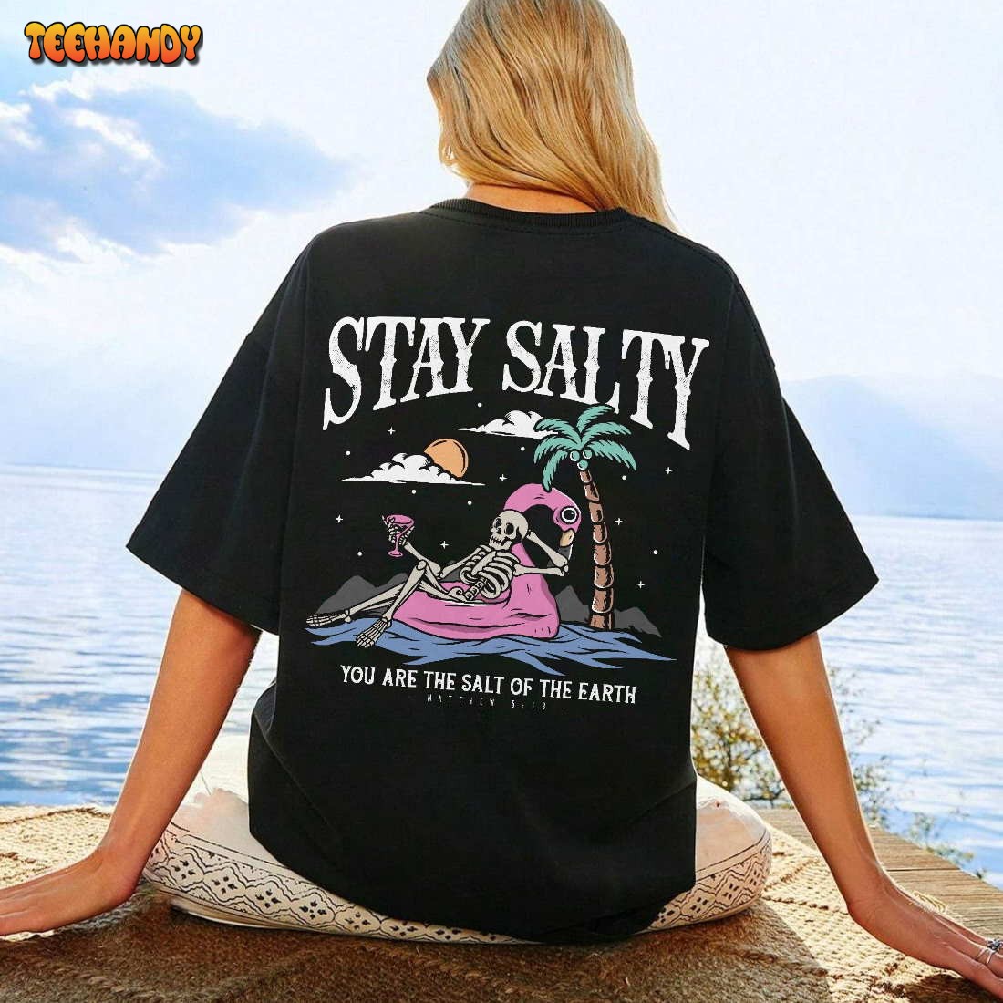 Stay Salty Skeleton T Shirt, Funny Skeleton Beach Sweashirt