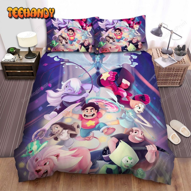 Steven Universe Characters Digital Art Spread Duvet Cover Bedding Sets