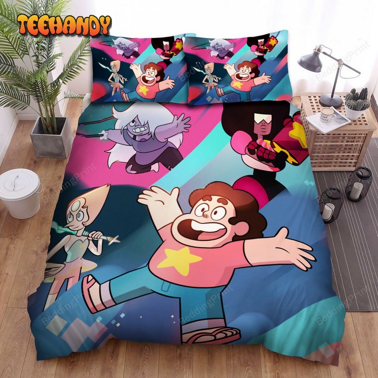 Steven Universe With The Crystal Gems Digital Art Bedding Sets