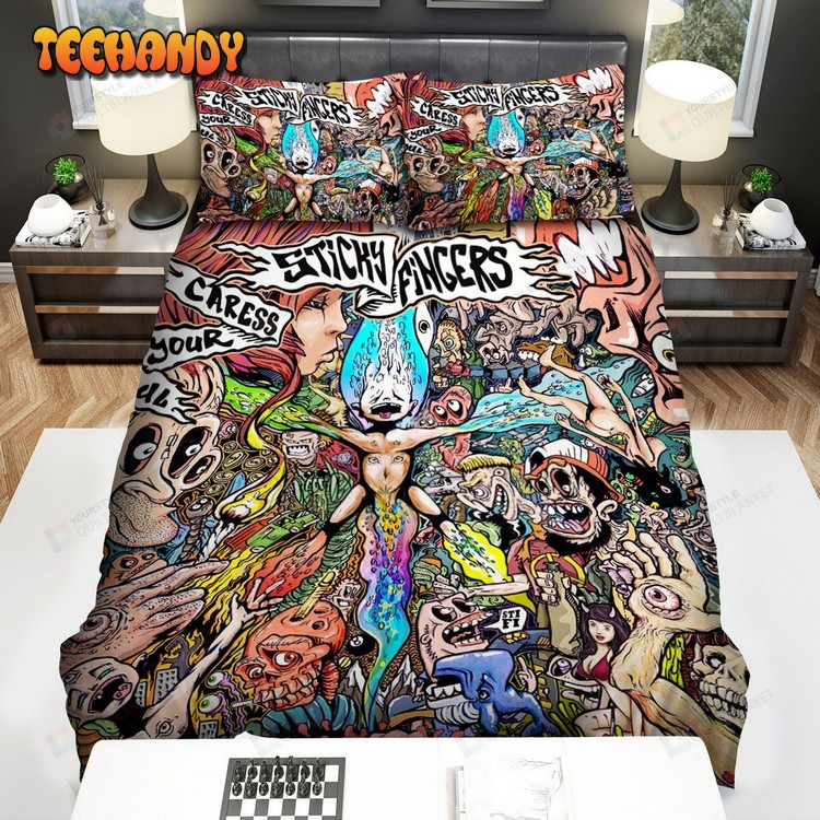 Sticky Fingers Music Caress Your Soul Album Spread Comforter Bedding Sets