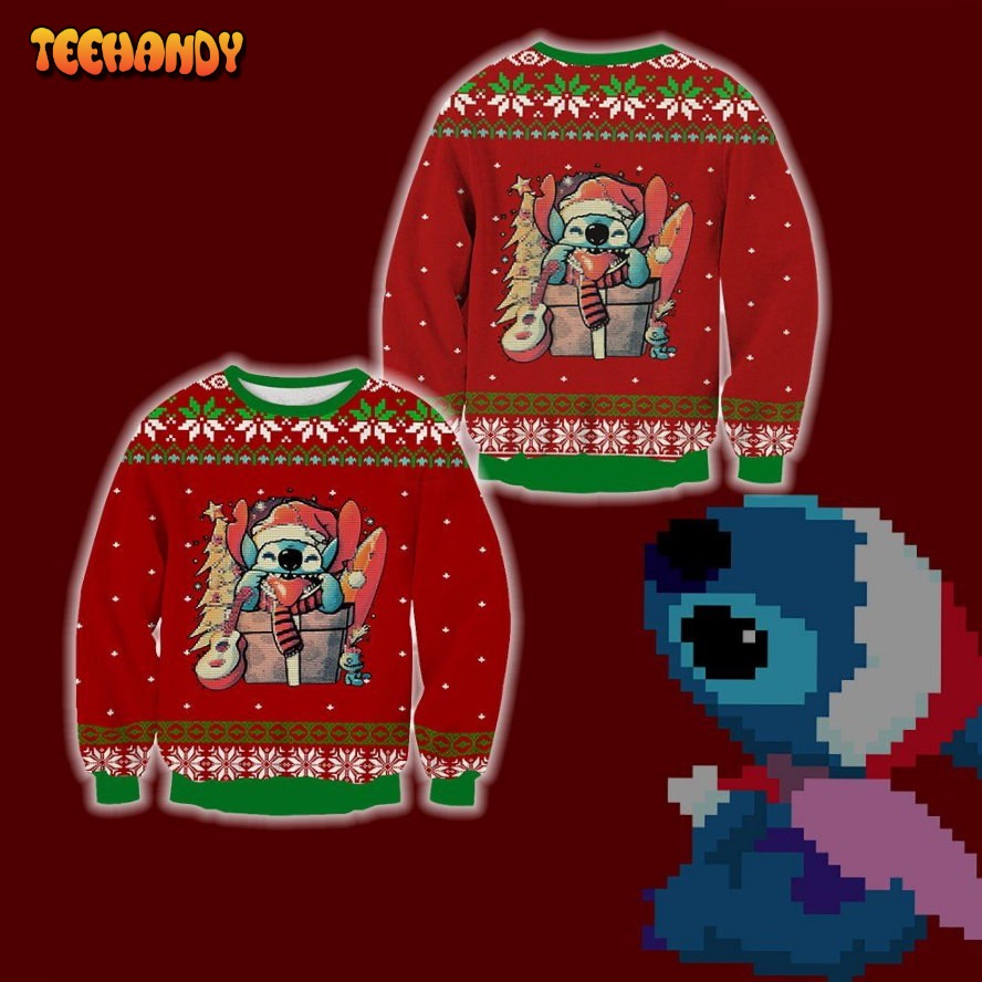 Stitch For Unisex Ugly Christmas Sweater, All Over Print Sweatshirt