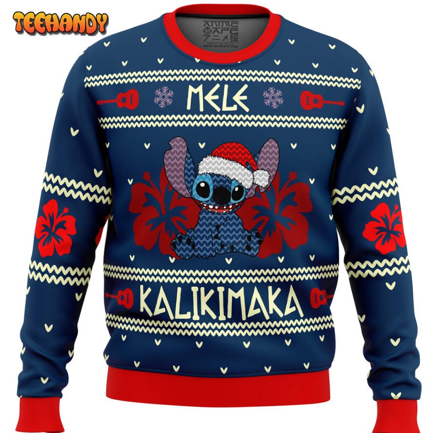 Stitch Mele Kalikimaka Ugly Christmas Sweater