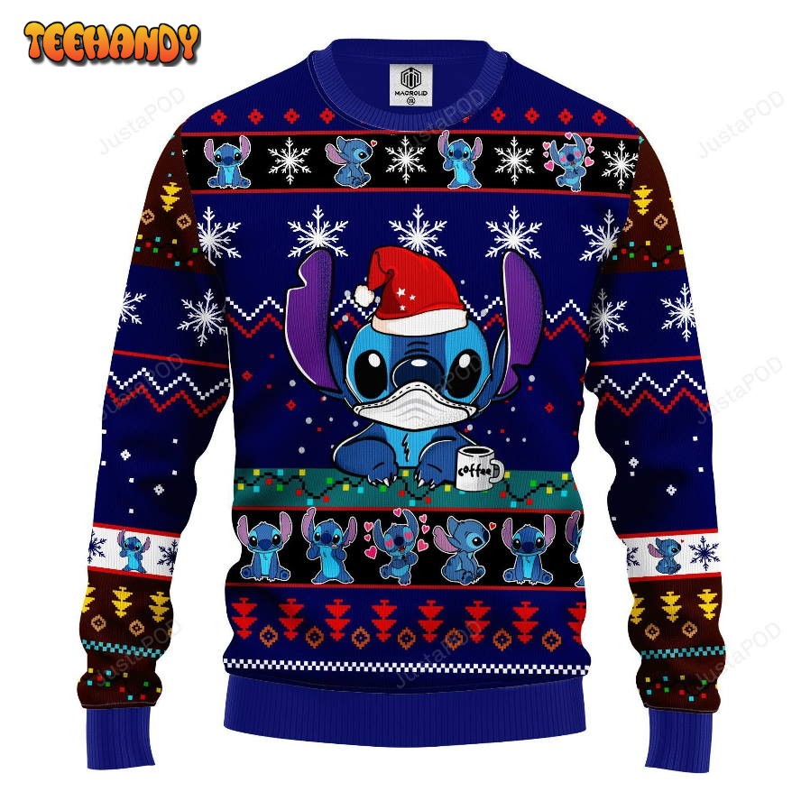 Stitch Ugly Christmas Sweater, All Over Print Sweatshirt, Ugly Sweater