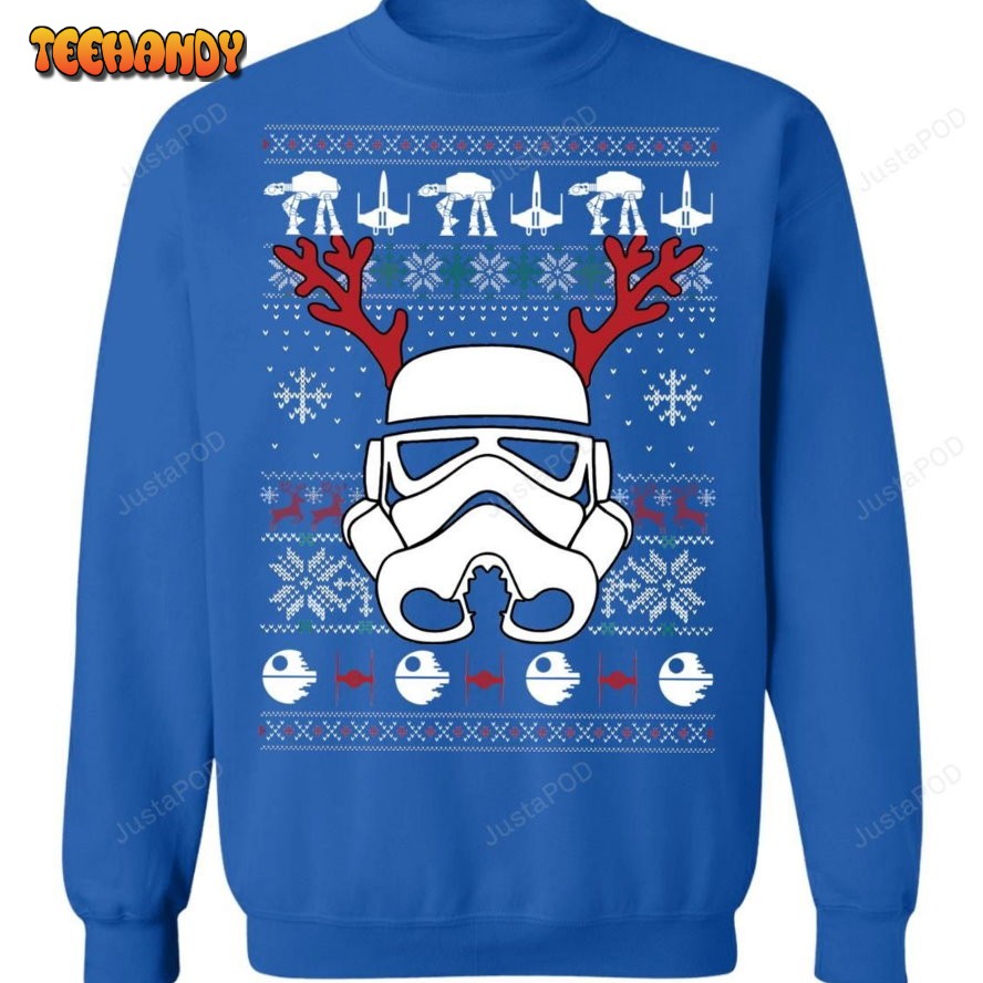 Stormtrooper Ugly Christmas Sweater, All Over Print Sweatshirt, Ugly Sweater