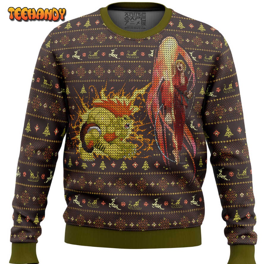 Street Fighter Ken Vs. Blanka Ugly Christmas Sweater