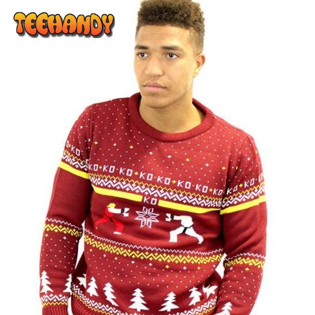 Street Fighter Ryu Vs. Ken Ugly Christmas Sweater, All Over Print Sweatshirt