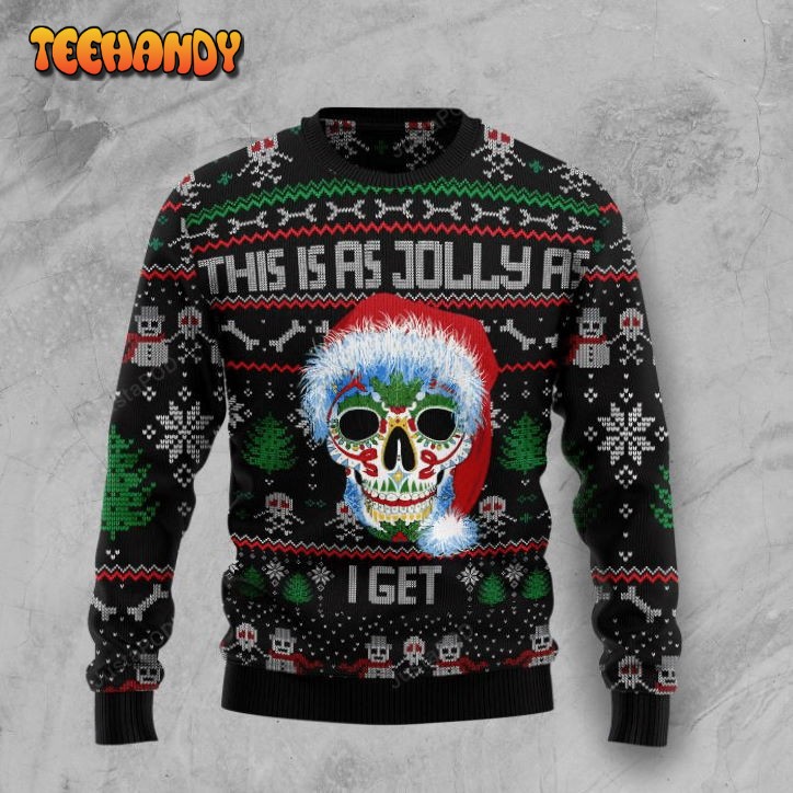 Sugar Skull Christmas Ugly Sweater, Ugly Sweater, Christmas Sweaters