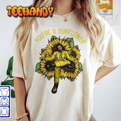 Sunflowers Posty Shirt, Post Malone Sweatshirt, Rapper Shirt