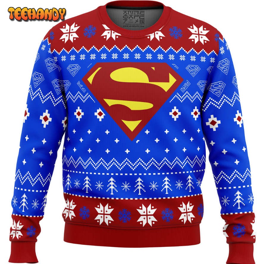 Super Heroes Superman Christmas Ugly Christmas Sweater