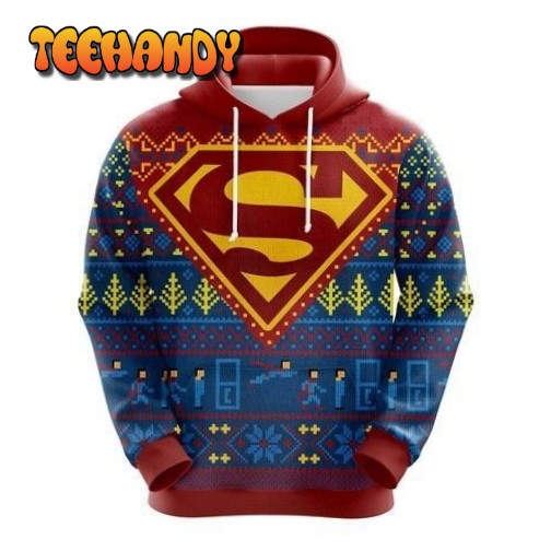 Superman Christmas Cute Noel 3D All Over Print Hoodie, Zip-up Hoodie