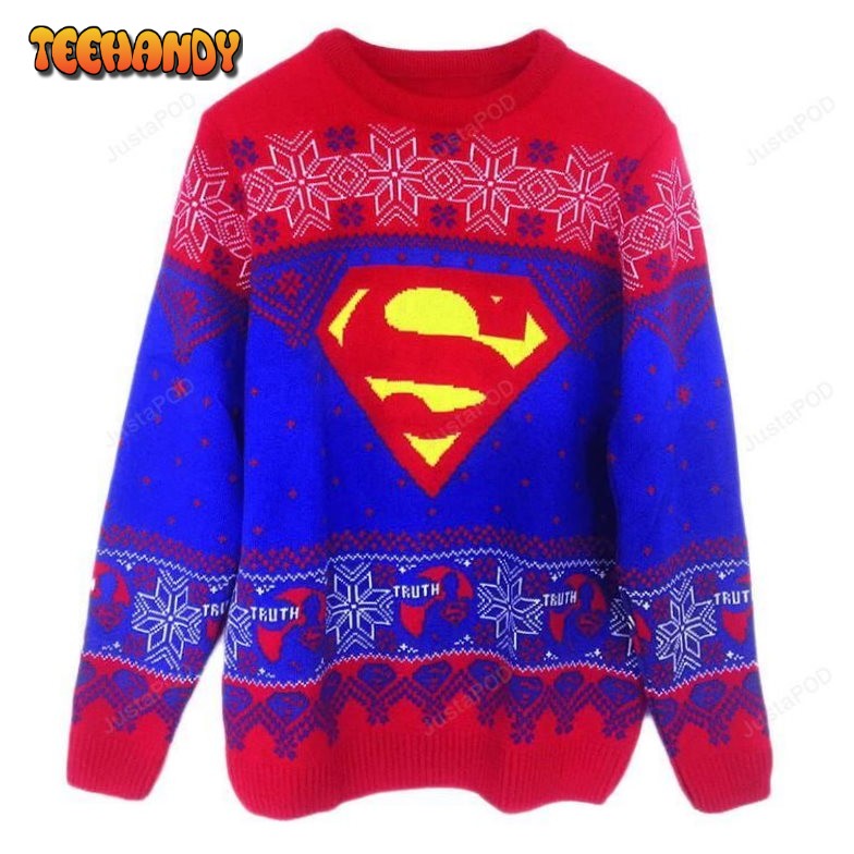 Superman Logo Ugly Sweater, Ugly Sweater, Christmas Sweaters