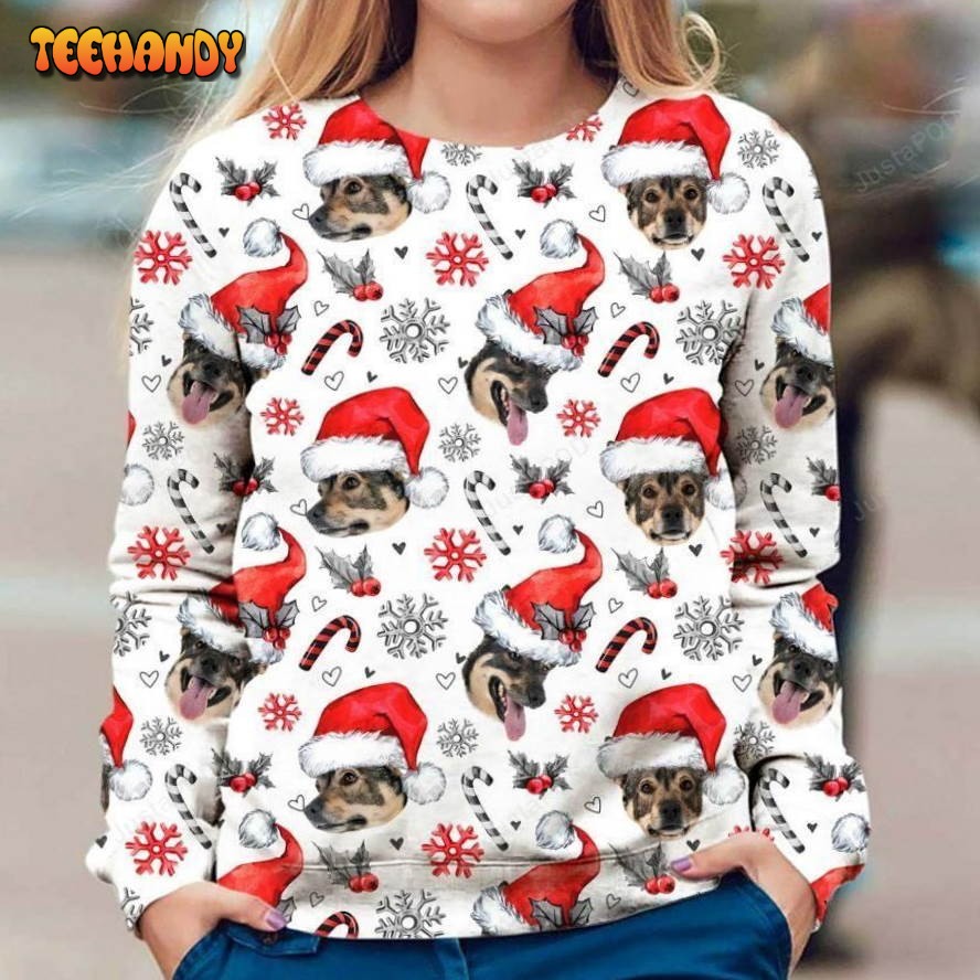 Swedish Vallhund Ugly Christmas Sweater, All Over Print Sweatshirt, Ugly Sweater