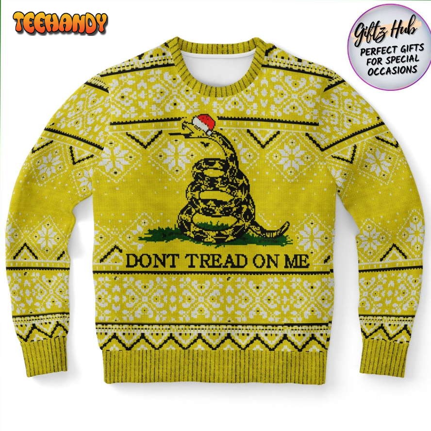 Tacky Don’t Tread On Me Ugly Christmas Sweater, Ugly Sweater