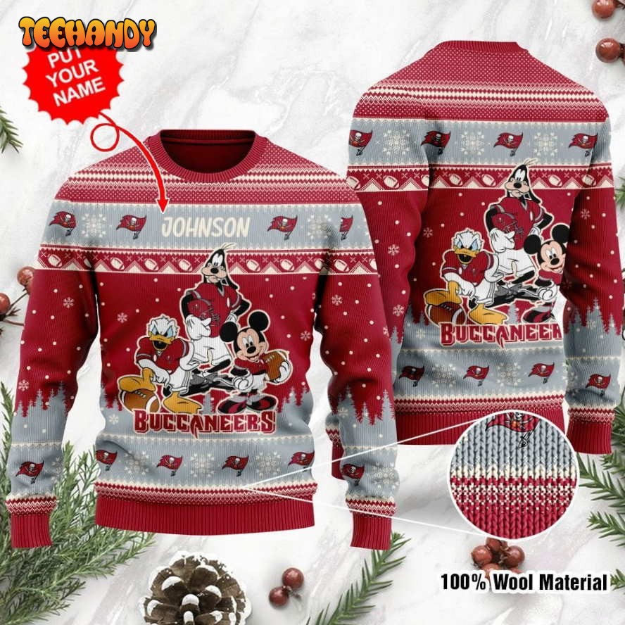 Tampa Bay Buccaneers Disney Donald Duck Mickey Mouse Goofy Ugly Sweater