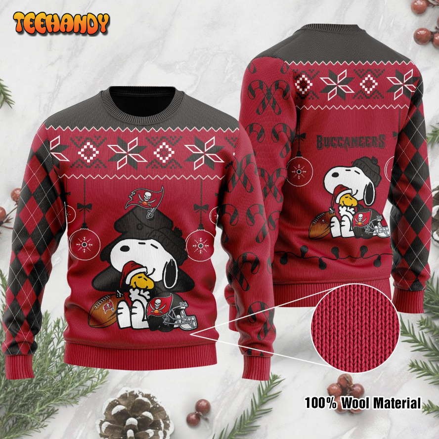 Tampa Bay Buccaneers Funny Charlie Brown Peanuts Snoopy Ugly Sweater