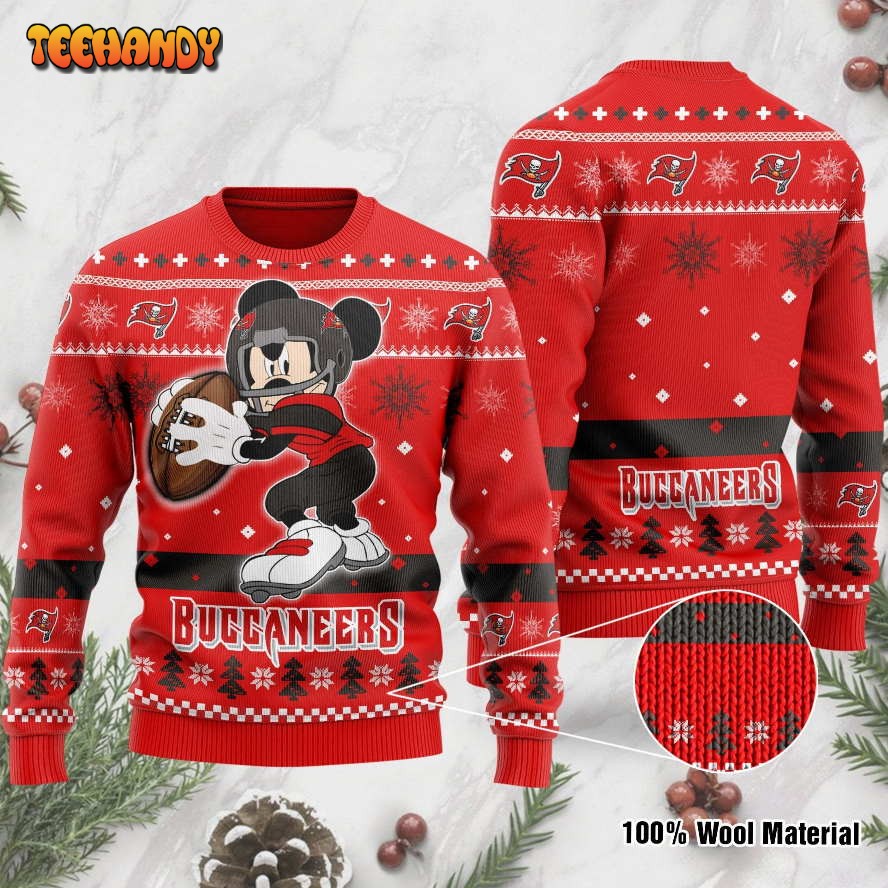 Tampa Bay Buccaneers Mickey Mouse Funny Ugly Christmas Sweater