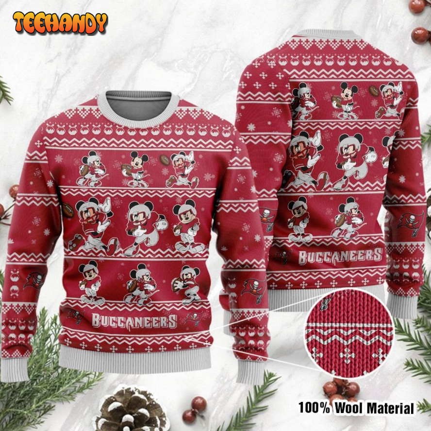 Tampa Bay Buccaneers Mickey Mouse Holiday Party Ugly Christmas Sweater